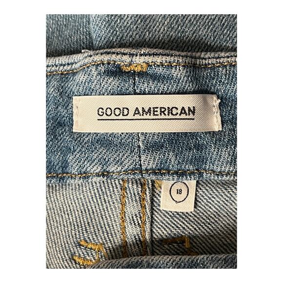 Good American shorts Good Curve high waist denim plus size 18 - Picture 2 of 5